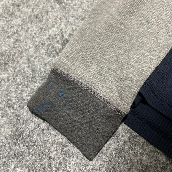 Old Navy Soft-Washed Thermal Long Sleeve Shirt Gray/Navy Men’s Large - Picture 2 of 6